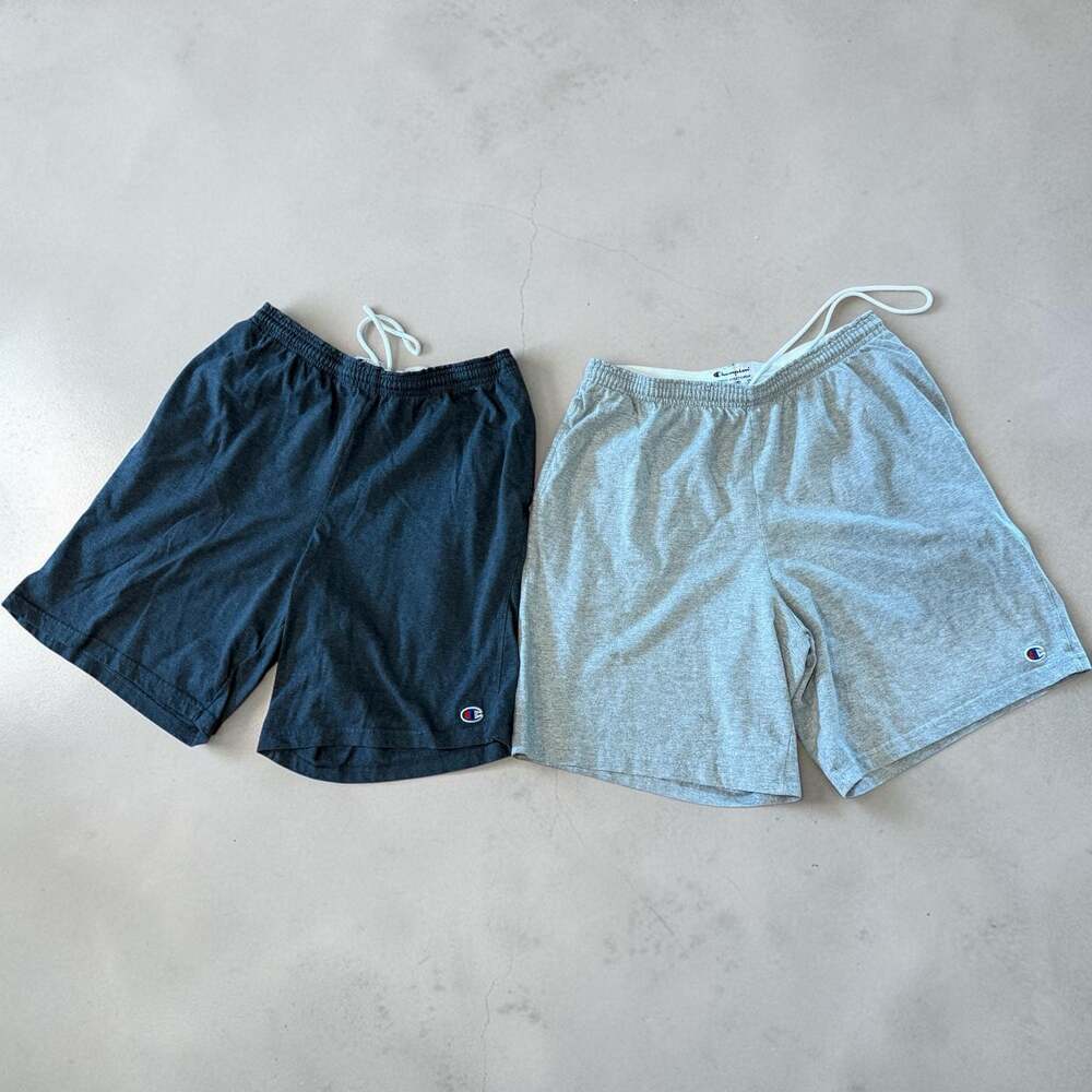 Champion Authentic Athleticwear Cotton Jersey Shorts Lot of 2 pairs Gray Charcoa